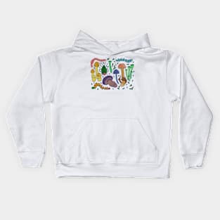 Grubs, Bugs, and Mushrooms Kids Hoodie